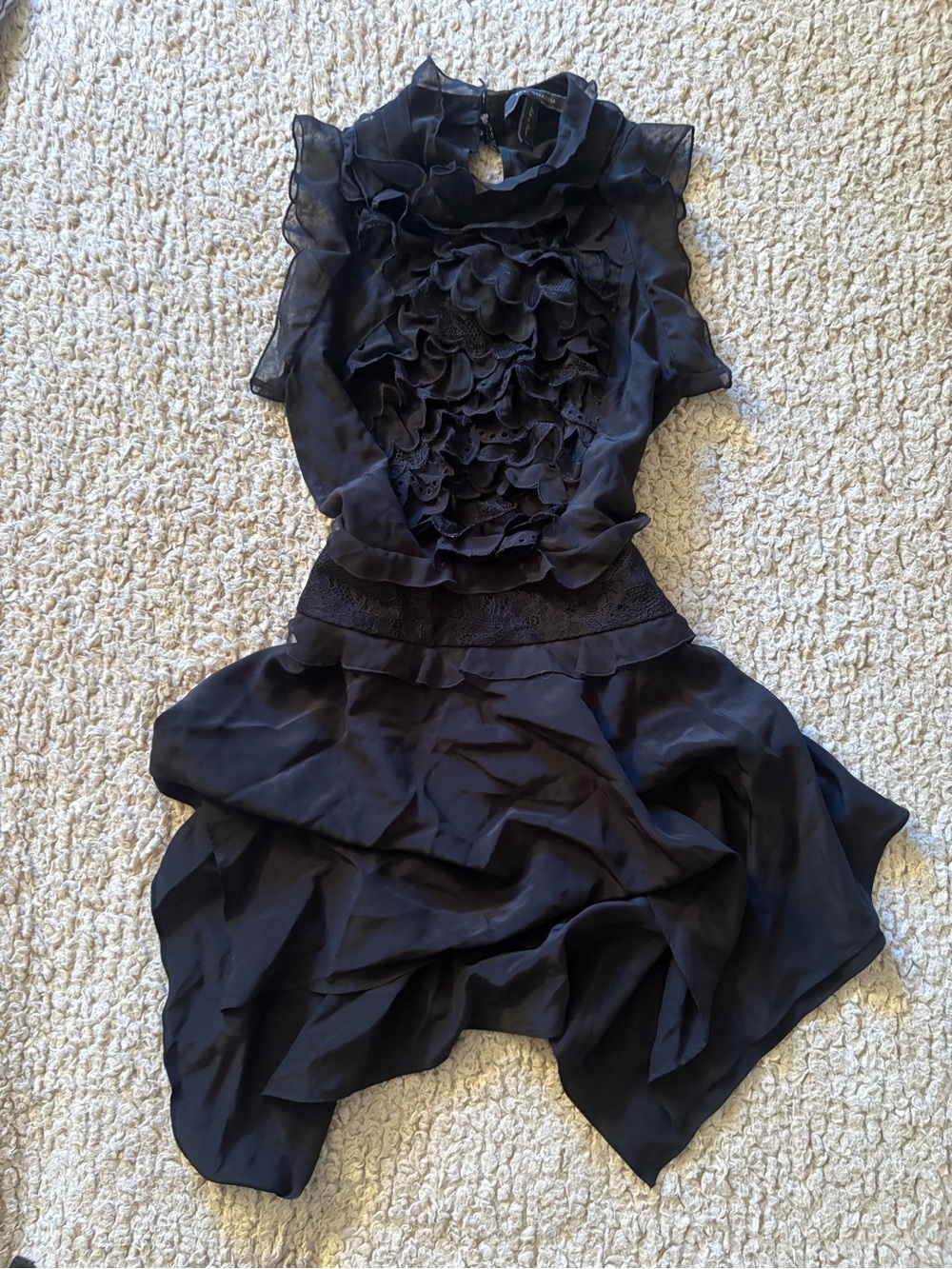 BCBG Black Ruffle Dress